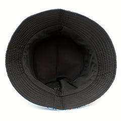 Colorful Skateboard Pattern Sunshade Bucket Hat for Outdoor Travel