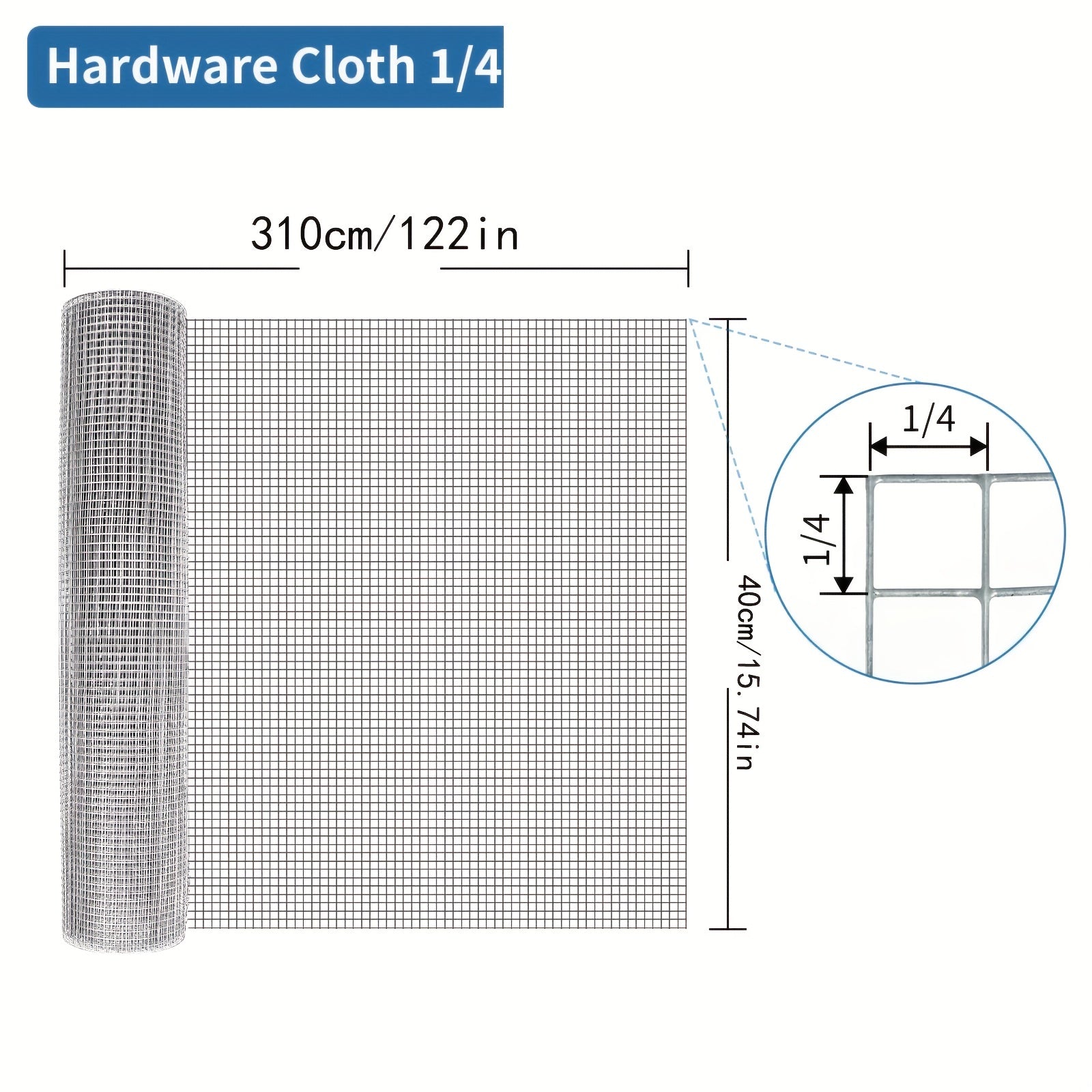 39"x10' 1" Mesh 23 Gauge Chicken Wire Fence Garden Pet Cage Rabbit Net