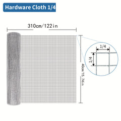 39"x10' 1" Mesh 23 Gauge Chicken Wire Fence Garden Pet Cage Rabbit Net