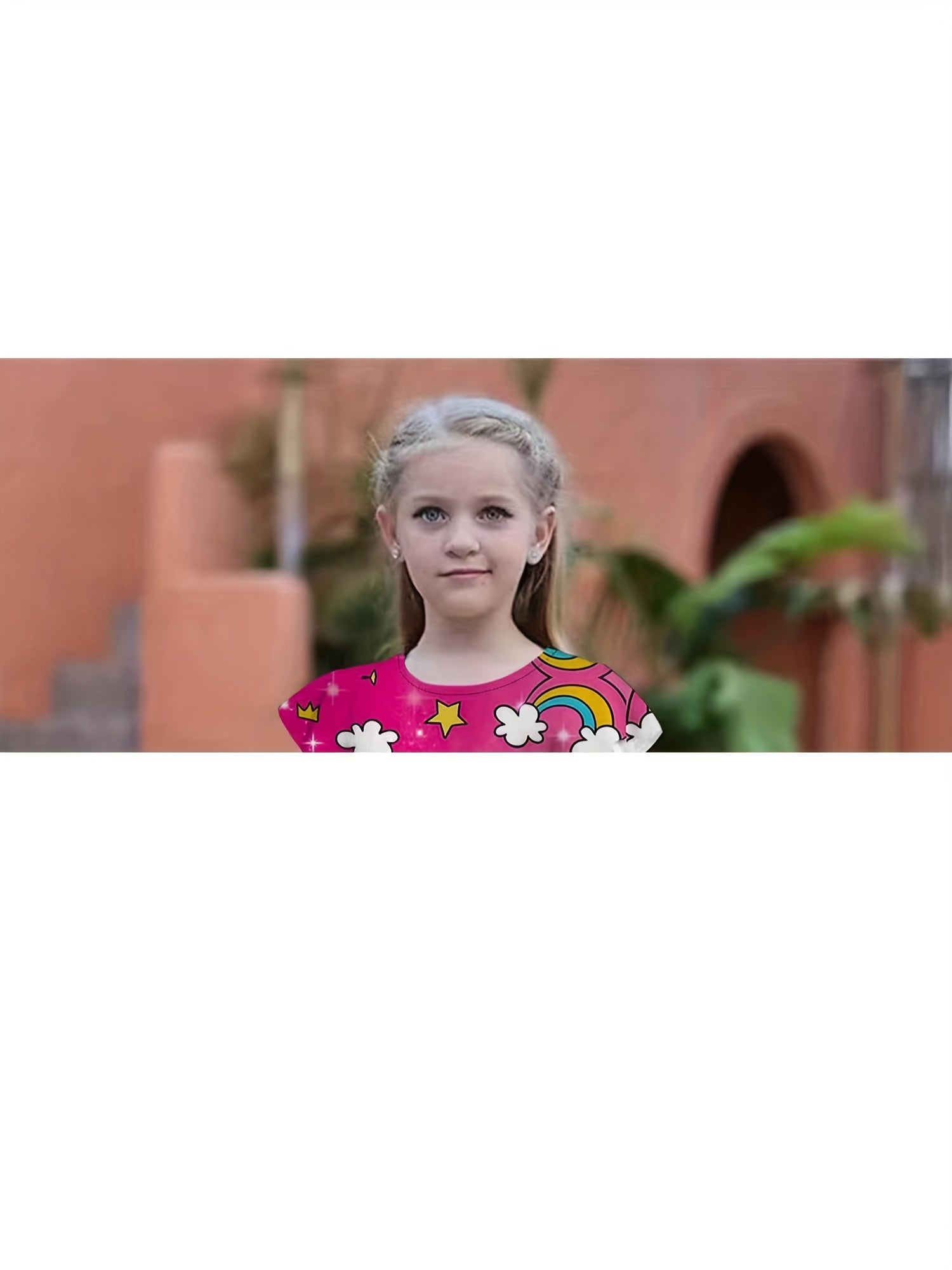 Summer Girls 3D Print Fancy Dresses Kids Party Princess Dress