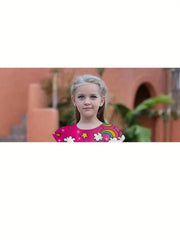 Summer Girls 3D Print Fancy Dresses Kids Party Princess Dress