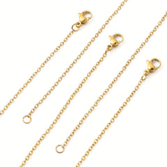 10pcs 304 Stainless Steel Chain Set DIY Necklace Jewelry Findings