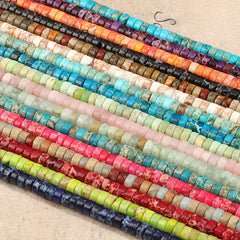 Flat Round Stone Beads For Jewelry Making DIY Bracelet