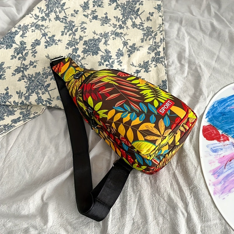 Colorful Printed Chest Bag for Outdoor Hiking