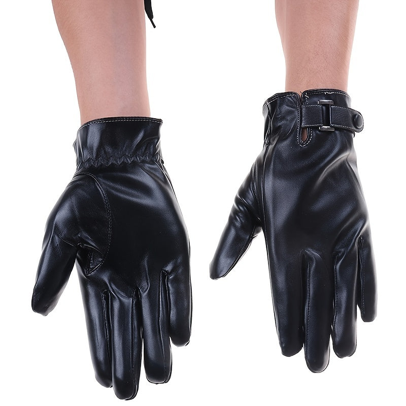 Windproof Touch Screen Gloves with Fleece Lining for Winter Activities