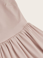 Sexy Off Shoulder Slit Dress Casual Suspender Solid