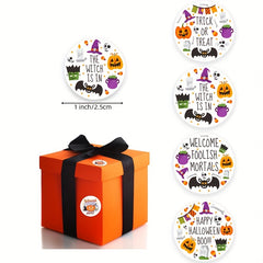 2pcs Round Colorful Christmas Halloween Sticker Pack