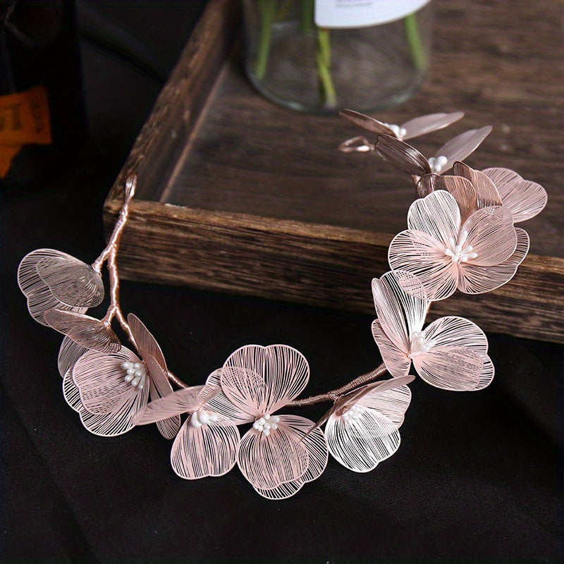 Bridal Flower Headpiece for Wedding Updo Hair Styling