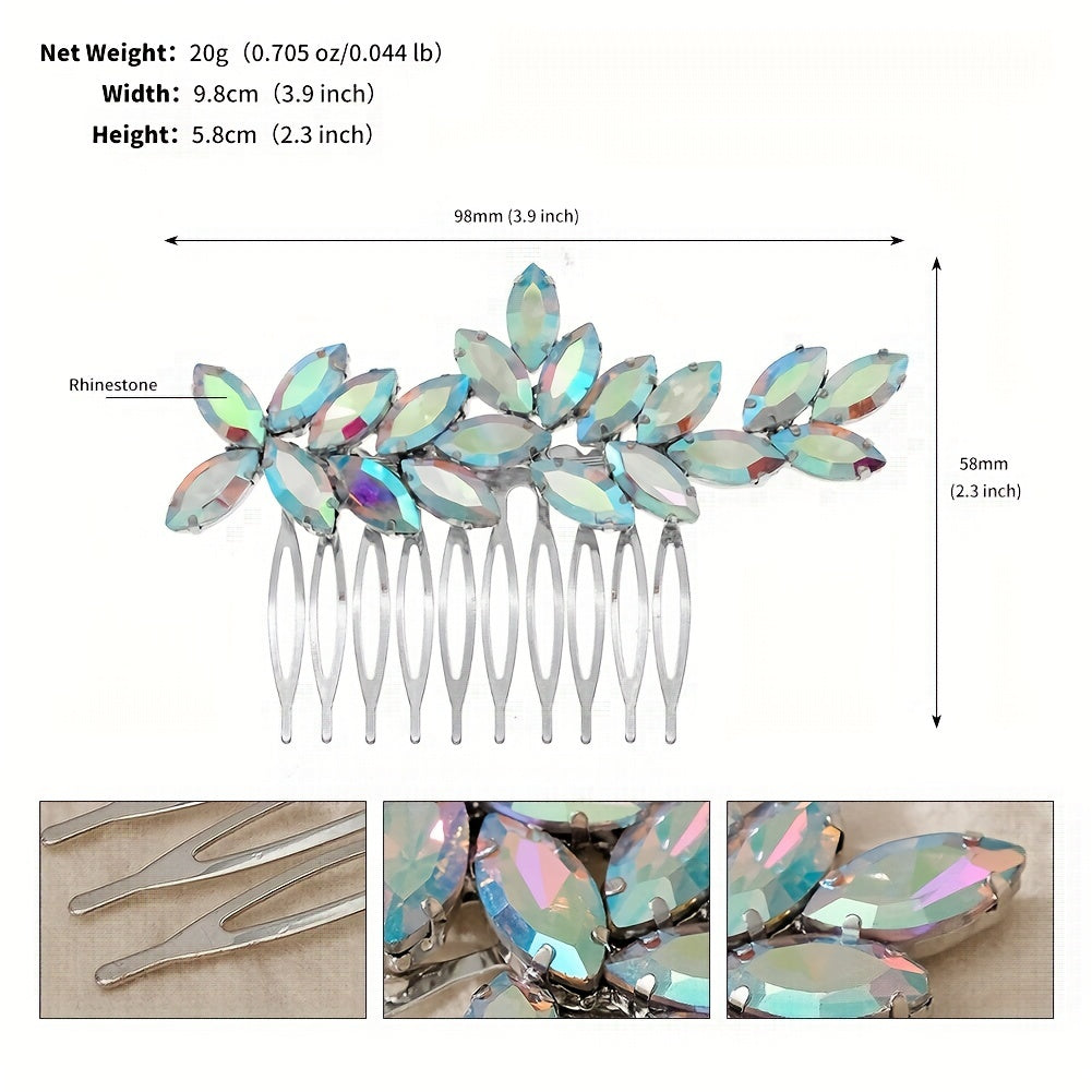Bridal Crystal Hair Comb Insert Comb Head Jewelry Hair Accessories