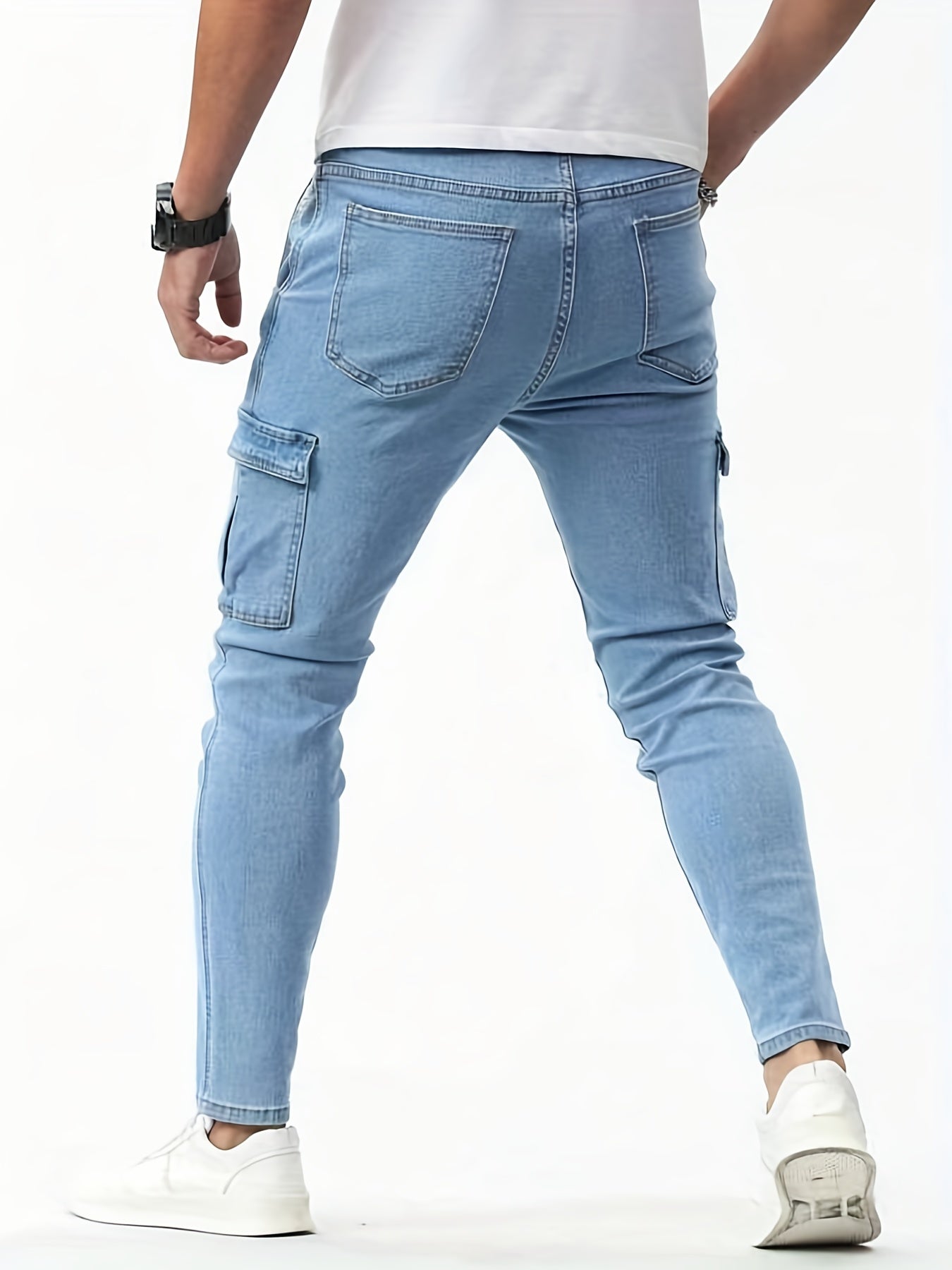 Men's Slim Fit Distressed Stretch Denim Jeans