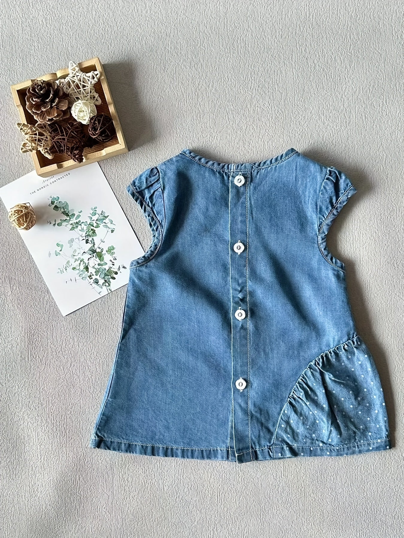 Baby Cotton Sleeveless Denim Dress For Your Pretty Girl