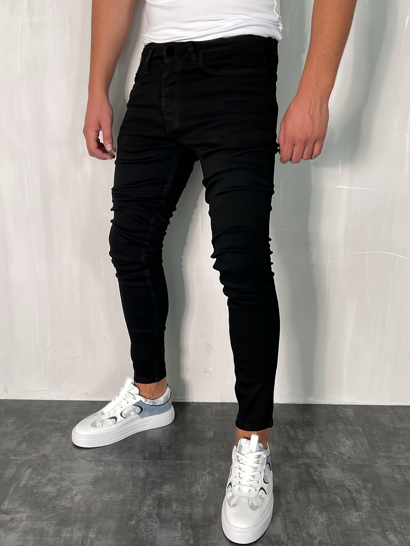 Raw Trim Denim Shorts Mens Casual Mid Stretch Denim Shorts