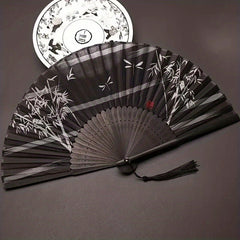 Silky Fan Chinese Style Folding Fan Ornament Floral Pattern Women's Handheld Fan