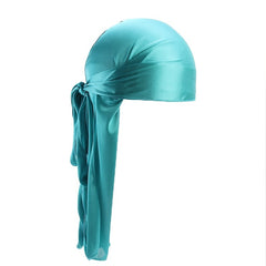 Wildly Men's and Women's Silk Long Tail Turban Hat Headband