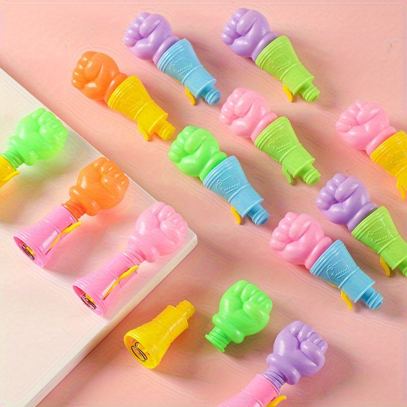 15pcs Colorful Ejection Fist Toys Birthday Party Favors Mixed Colors