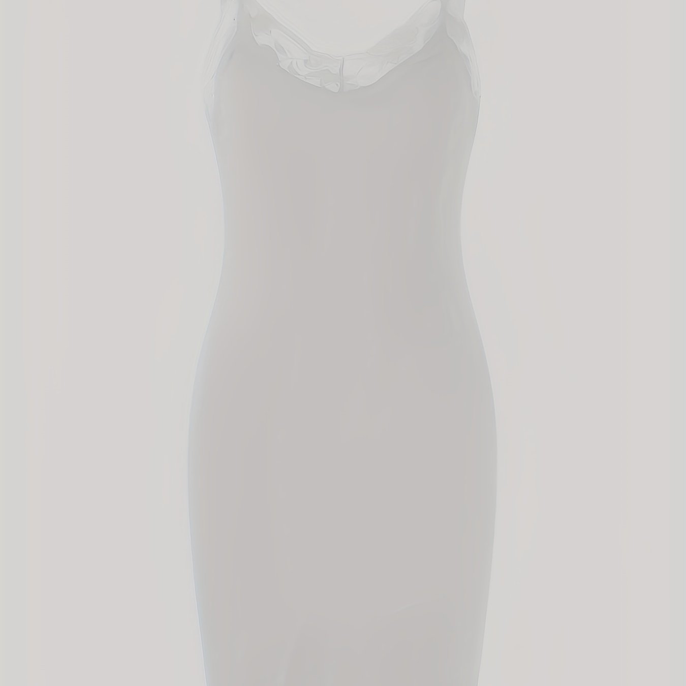 Solid Nightdress V Neck Spaghetti Strap Sleep Dress Women's Sleepwear