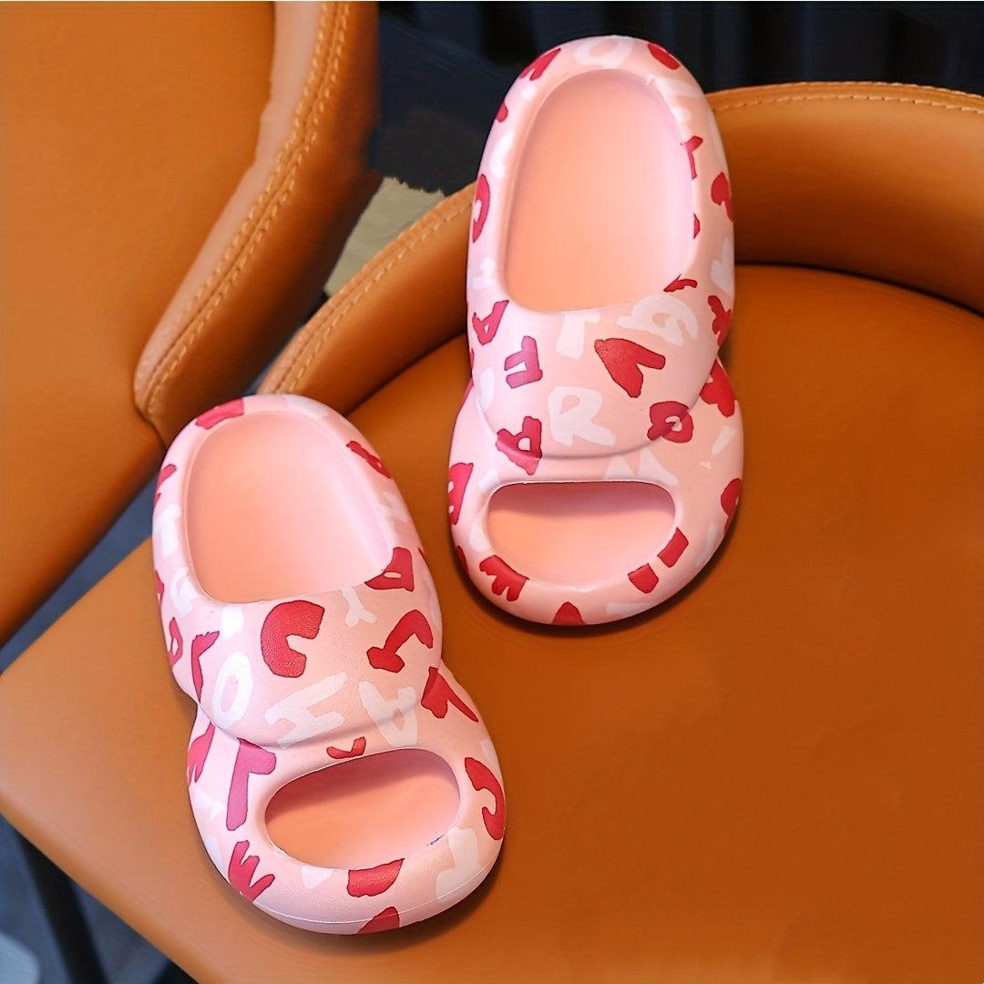JIAGEYA Open Toe Slippers Girls Lightweight Indoor Bathroom Bedroom