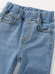 Toddler Girls Washed Jeans Skinny Slim Fit Denim Pants Kids Summer Clothes