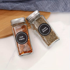 126pcs Round Spice Jar Labels Waterproof for Kitchen Storage & Organization