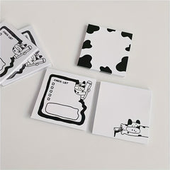 50 Sheets Cow Sticky Note Book Non-Sticky Style Tearable Hand Account Material