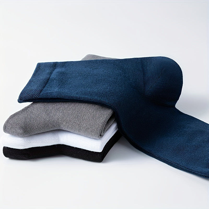 6 Pairs Bamboo Fiber Business Socks Antibacterial Deodorant