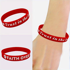 Colorful Team Trust Inspirational Silicone Bracelet