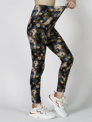 Floral Print Skinny Leggings Stretchy Women's Clothing