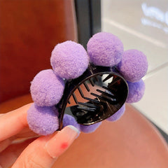 Plush Ball Hair Clip Ponytail Buckle for Baby Girls