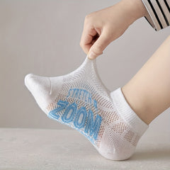 5 Pairs Boys Cotton Blend Ankle Socks Breathable Lightweight Mesh Comfortable
