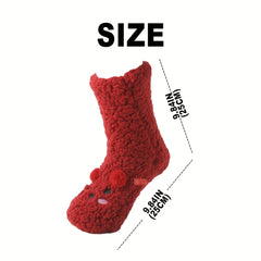Women's Cartoon Fleece Lined Warm Socks