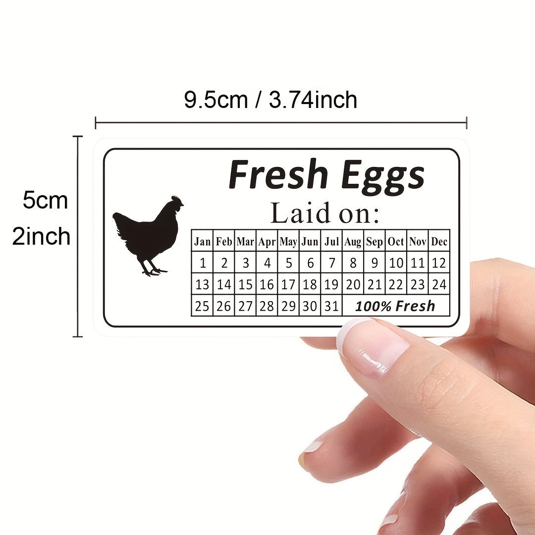 60pcs Fresh Farm Egg Time Sticker Carton Label Self-adhesive for Supermarket
