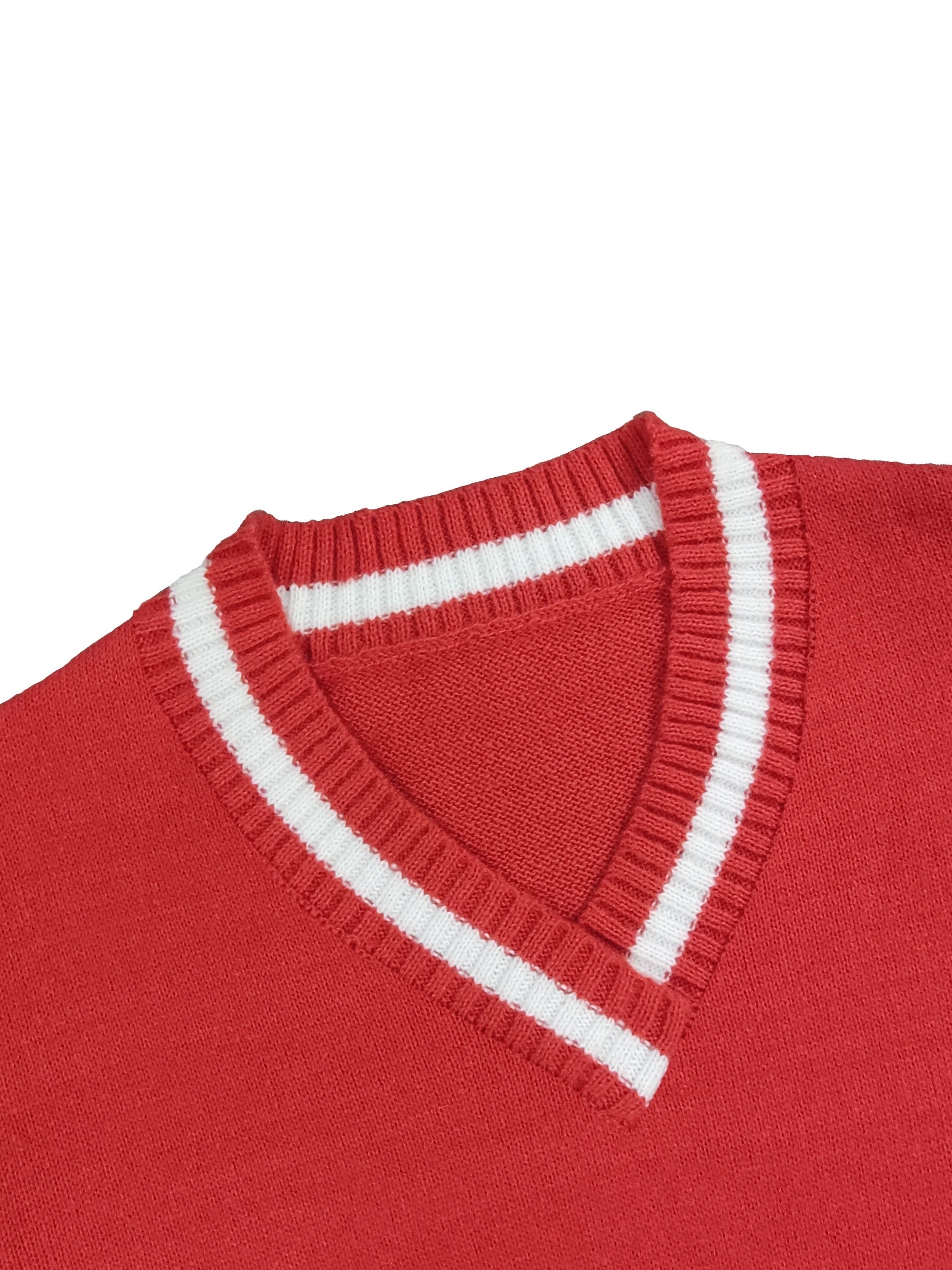 Stripe Print V Neck Long Sleeve Pullover Sweater