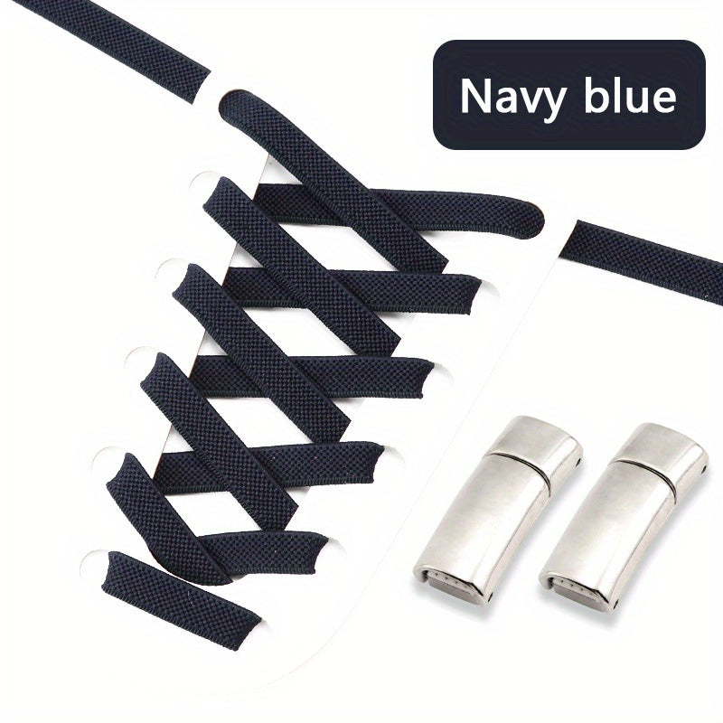 Flat Elastic Shoelaces With Clip Buckles for Sneakers