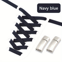 Flat Elastic Shoelaces With Clip Buckles for Sneakers