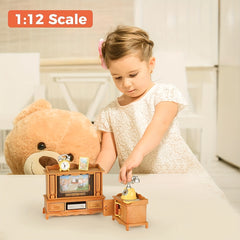 26pcs Dollhouse Furniture 1 12 Doll House Furniture Table Chair TV Cabinet Set