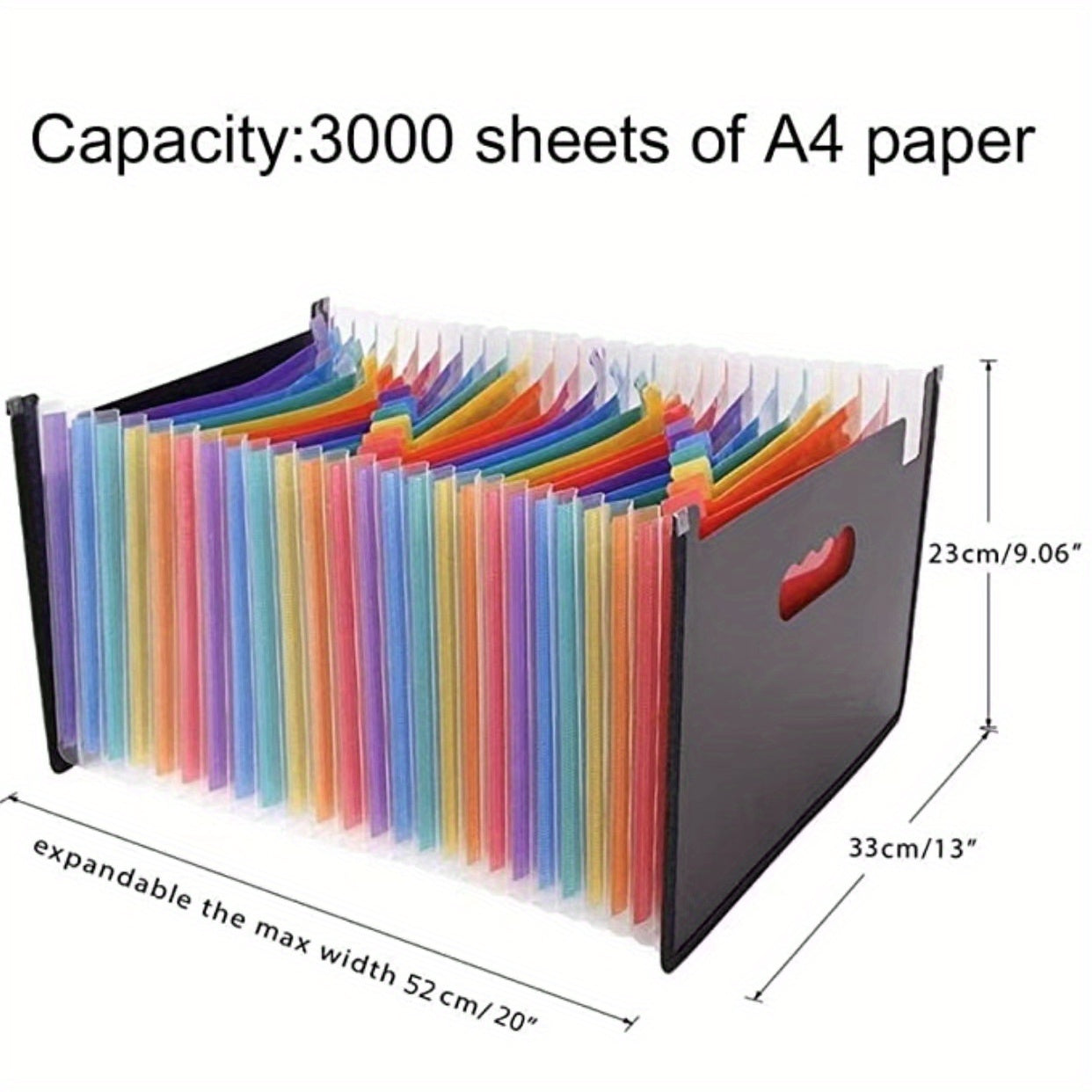 Accordion File Box Receipt Organizer A-Z Extended File Folder