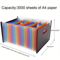 Accordion File Box Receipt Organizer A-Z Extended File Folder