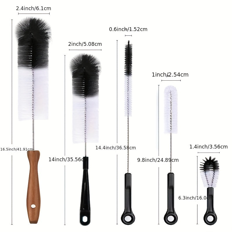 5pcs Cup Brush Water Bottle Brush Cleaning Brush Set