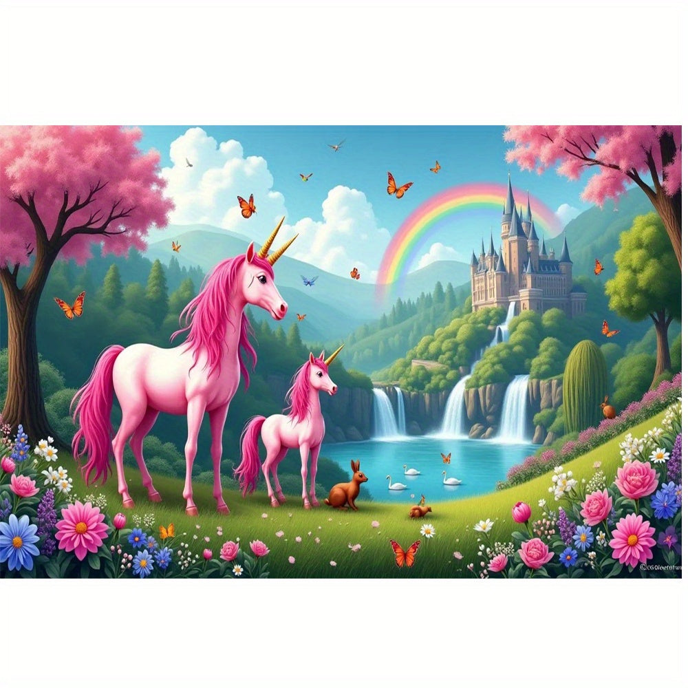 Pink Unicorn 5D Diamond Painting Kit for Adults - Magical Arts & Crafts Gift
