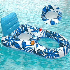 PVC Inflatable Pool Lounger with Backrest for Pool Party