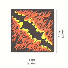 Flame Print Bandana Hip Hop Square Scarf Cowboy Cowgirl Headband