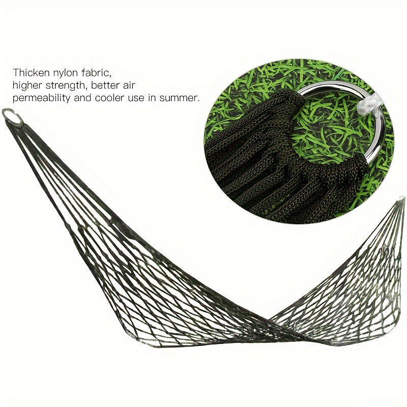 Multifunctional Nylon Hammock for Outdoor Relaxation & Garden Fun