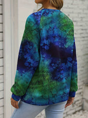 Butterfly Print Pullover Sweatshirt for Women