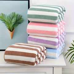 Soft Striped Bath Towel Quick Dry Absorbent Towel 140x70cm