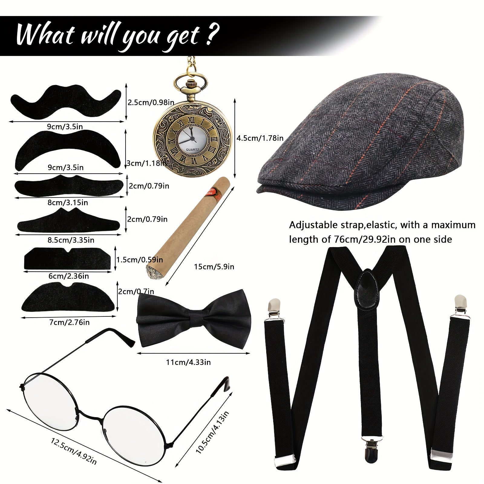 1920s Old Money Style Accessory Set Costume Kit
