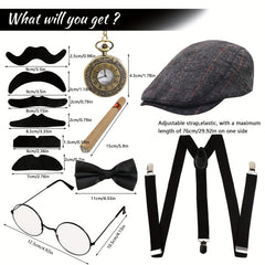 1920s Old Money Style Accessory Set Costume Kit