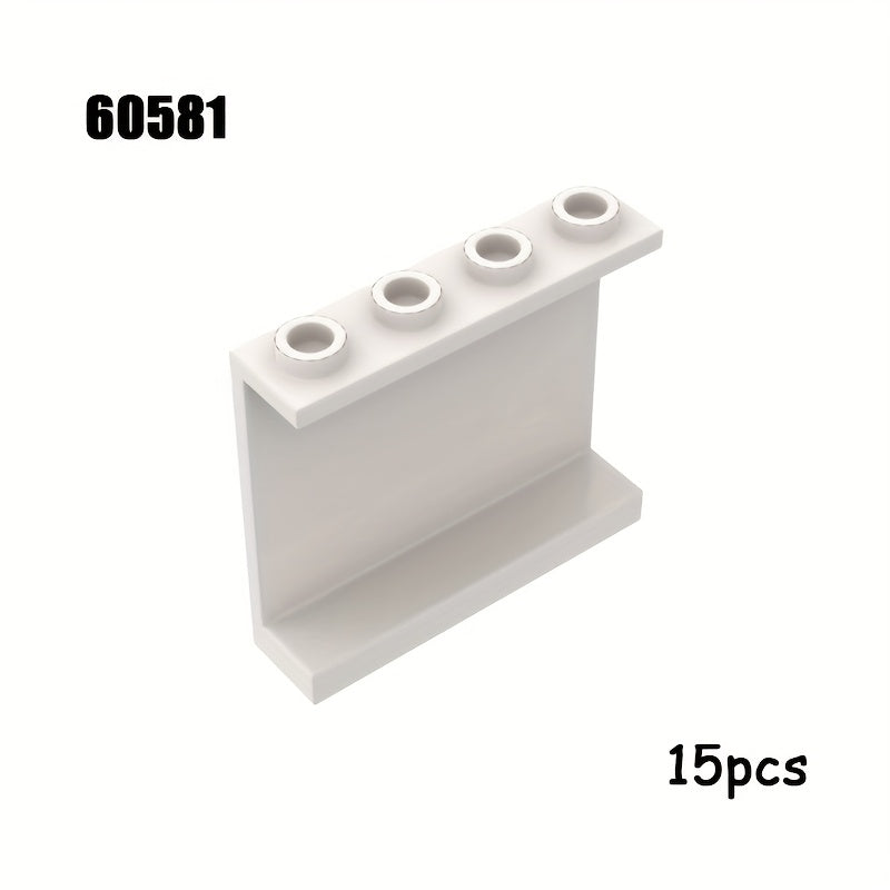 15pcs Small Particle Building Blocks MOC Parts 1x4x3 Wall Panels Glass