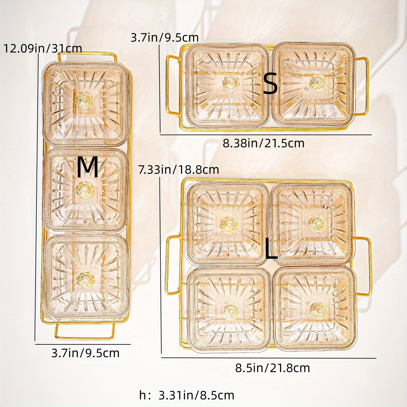 Golden Amber Candy Box for Special Occasions