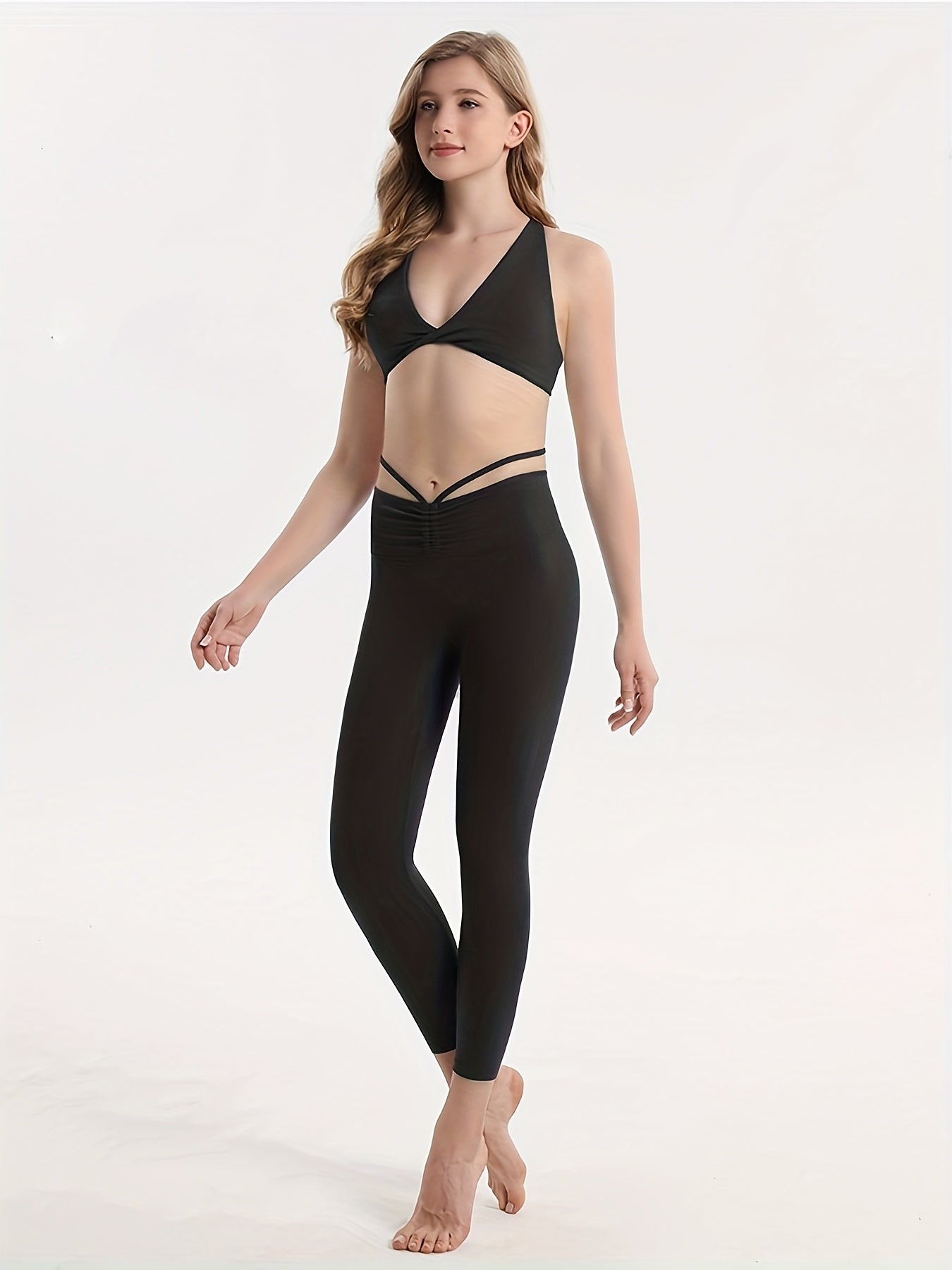 Sexy Strap Yoga Leggings High Elastic Slimming Casual Pants