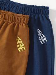 Rocket Print Boys Casual Active Sweatpants